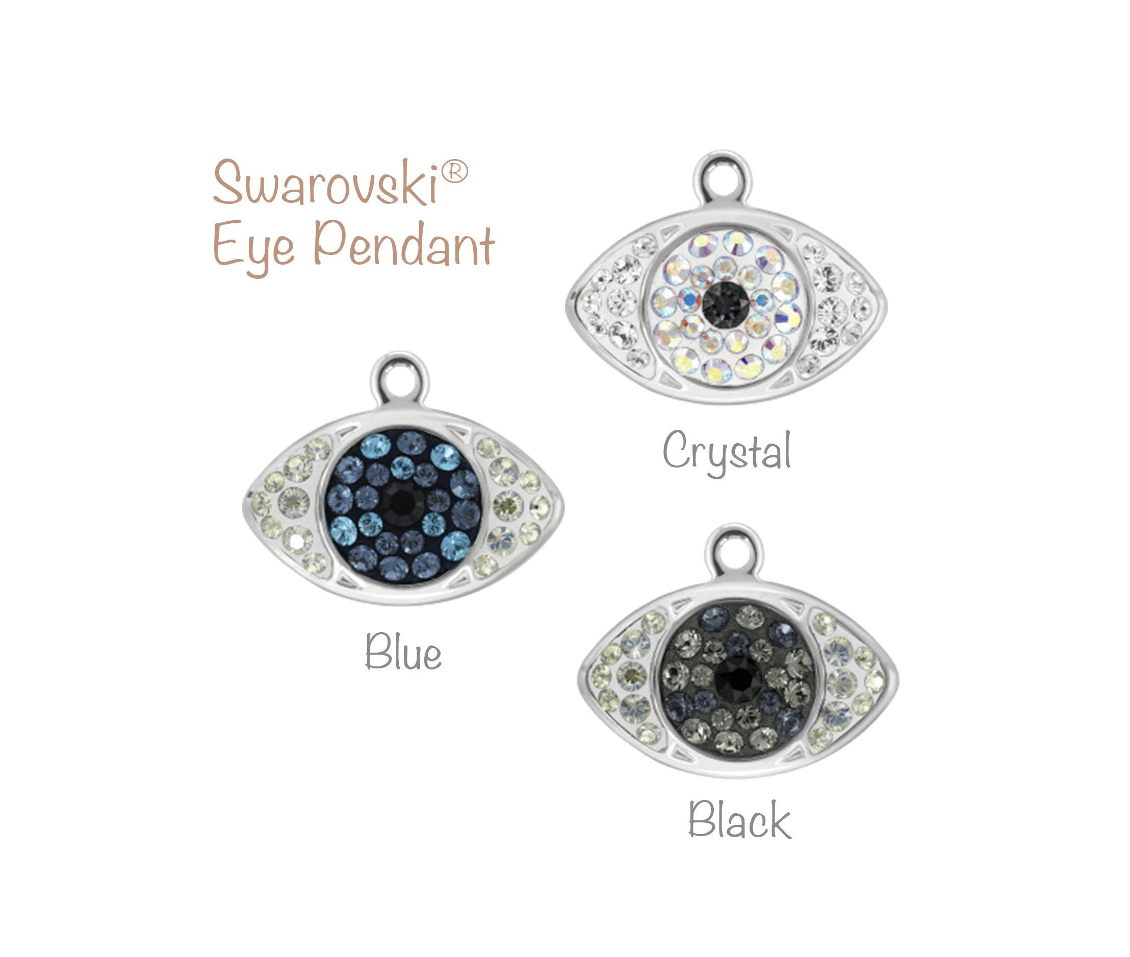 Buy Swarovski Symbolic Evil Eye Hoop Earrings 5425857 For Swarovski Rose  Gold Earrings