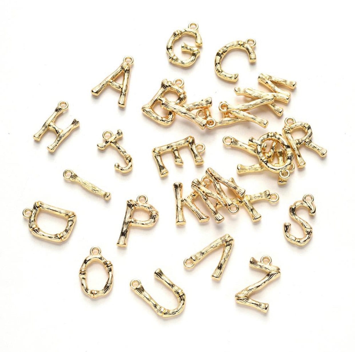 1 Pc Alloy 18k Gold Plated Alphabet / Letter Pendant / Charm - Etsy