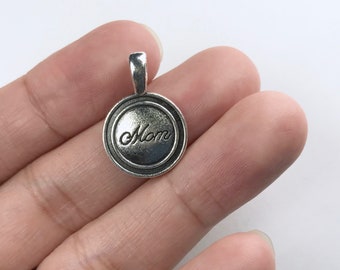 5 pcs Mom Charm - silver