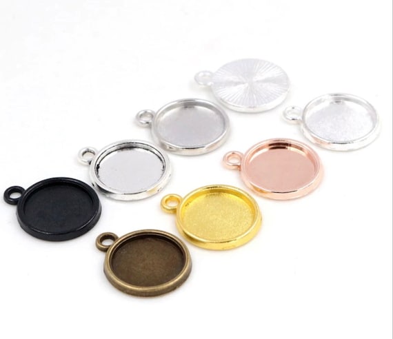 5個、12 mmの内側セッティング、高品質の鉄素材のペンダントカボション