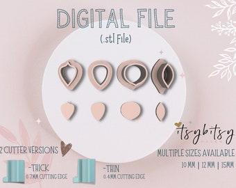 Flower Petals II Shape Clay Cutter • Fondant Cutter • Cookie Cutter | Digital STL File | Downloadable File For 3D Printing