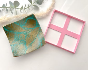 Square Trinket Dish Cutter | Trinket Dish Clay Cutter | Coaster Polymer Clay Cutter