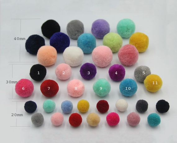 Pompons Für Dekorationen Rot Metallic Produktbild-Vorschau 2