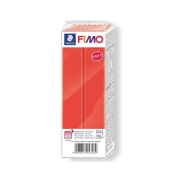 Big 1lb (454g) FIMO SOFT  Polymer Clay in Indian Red