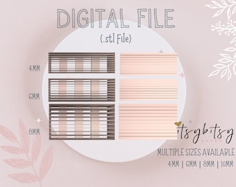 Stripe Line Tool Polymer Clay Cutter | Digital STL File | Downloadable File For 3D Printing | 4 Sizes