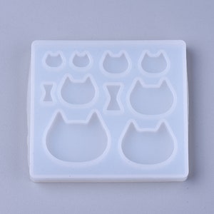 Stampi in silicone a forma di gatto, stampi per colata di resina, per resina UV, creazione di gioielli in resina epossidica