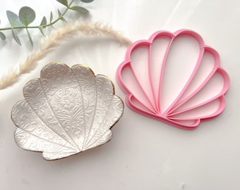 Seashell Trinket Dish Cutter | Trinket Dish Clay Cutter | Coaster Polymer Clay Cutter