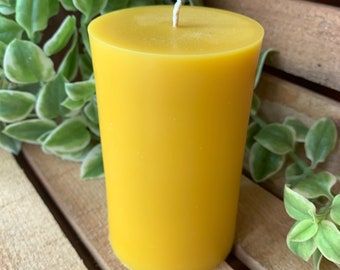 Pillar Beeswax Candle- 3” wide x 5” tall