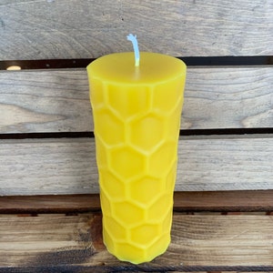 Hexagon Shaped Beeswax Candle- Pure Beeswax