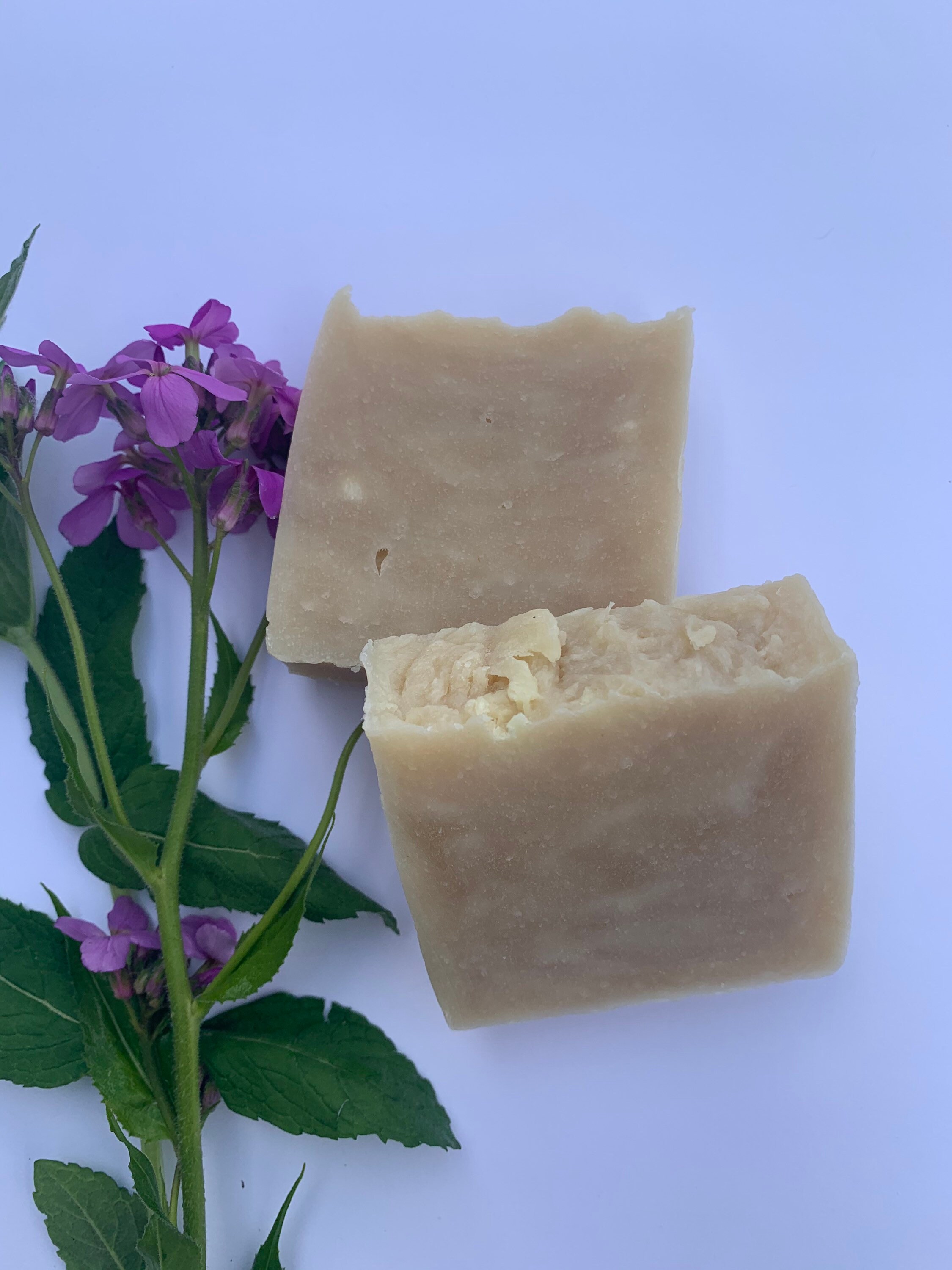 Wild Violet & Yarrow Bar Soap with beeswax and honey Etsy