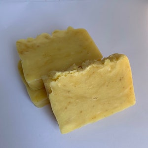 Lemon Verbena Exfoliating Soap- Lemon Oatmeal Bar Soap- Made With Beeswax,  Honey, Oatmeal and Pumice - Palm Free Soap