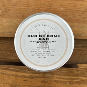 Bug Be Gone Bar- Natural Bug Repellent - tick repellent- mosquito repellent- gnat repellent- chigger repellent- kid safe bug repellent