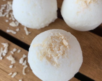 Bomba de baño de crema de coco - Bombas de baño - Bomba de baño de coco - Bomba de baño natural