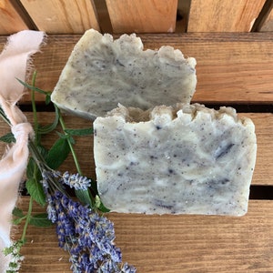 Peppermint Lavender Soap- Peppermint Lavender Bar Soap- made with beeswax and honey - Palm Free Soap