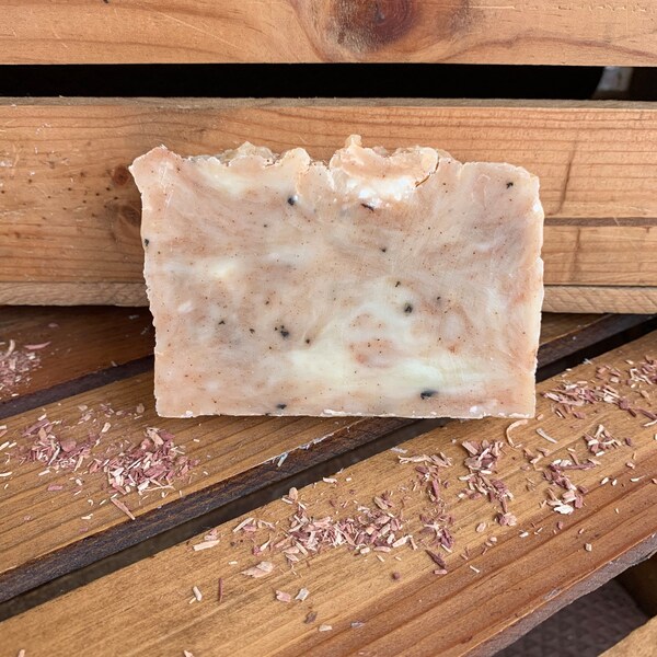 Cedarwood Citrus Bar Soap Made with Honey and Beeswax - Palm Free Soap