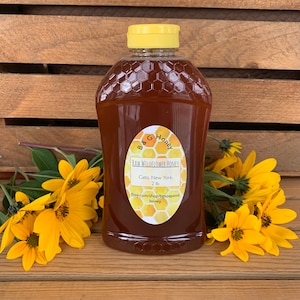 2lb Raw Wildflower Honey- Raw Honey- Honey- New York Honey- 24oz Honey