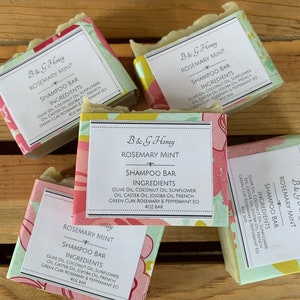 Rosemary Mint Shampoo Bar- For All Hair Types- Natural Shampoo Bar