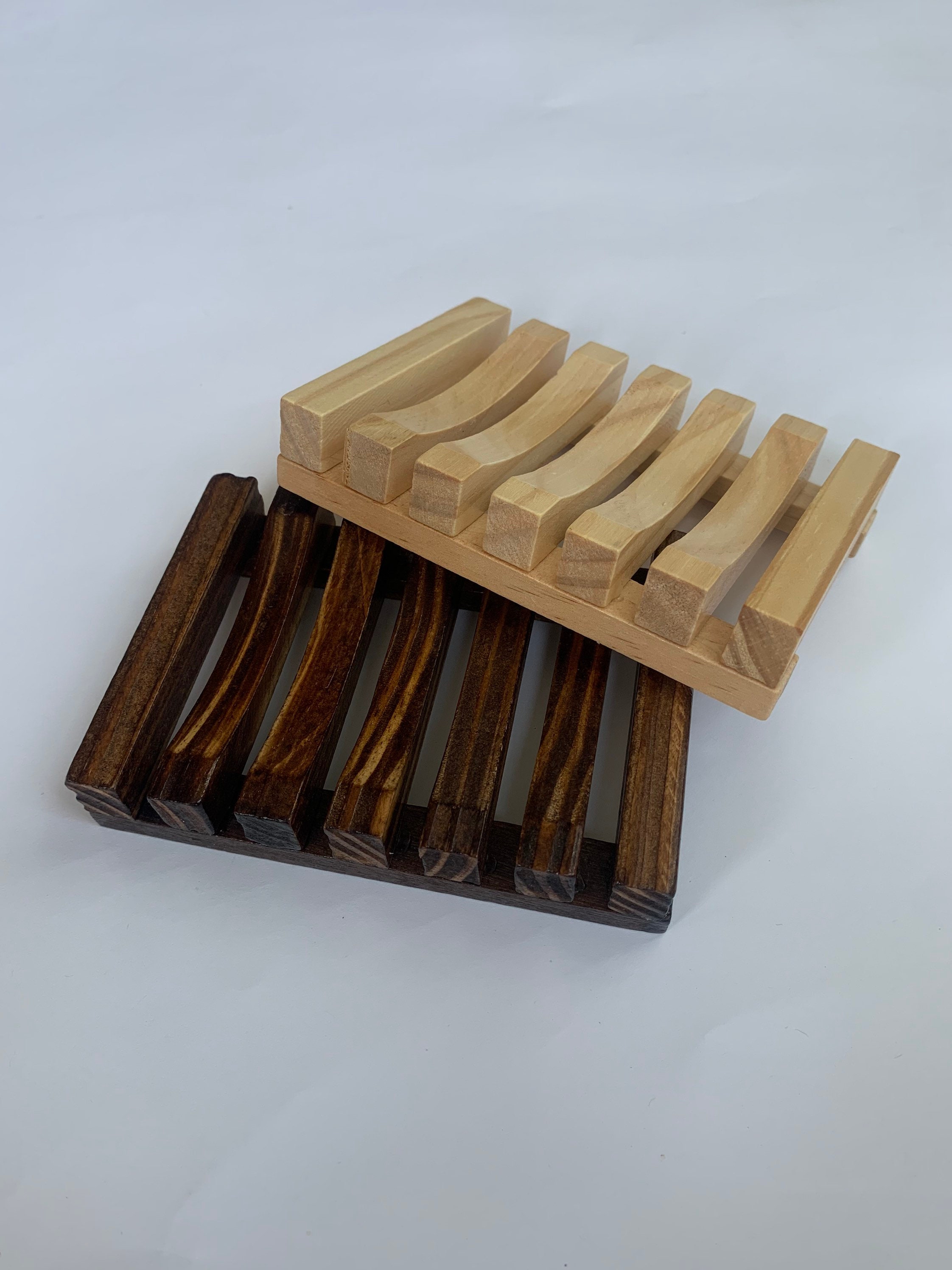  Slotted Bar Soap Holder Teak Wood by HTB, Kitchen