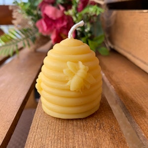 Beehive Beeswax Candle- Beeswax Candle- Votive Size- Natural Miniature Hive Votive- beehive