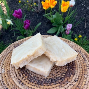 Coconut Vanilla Bar Soap-  natural made with beeswax and honey- Coconut Vanilla Soap - Palm Free Soap