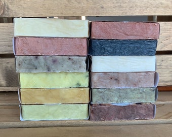 12 Full Size Bars of Soap- Bulk Soap- free shipping- Bar Soap- Natural Bar Soap - Palm Free Soap