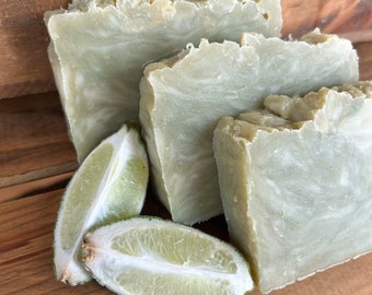 Coconut Lime Bar Soap | Made with Beeswax and Honey | Palm Free Soap