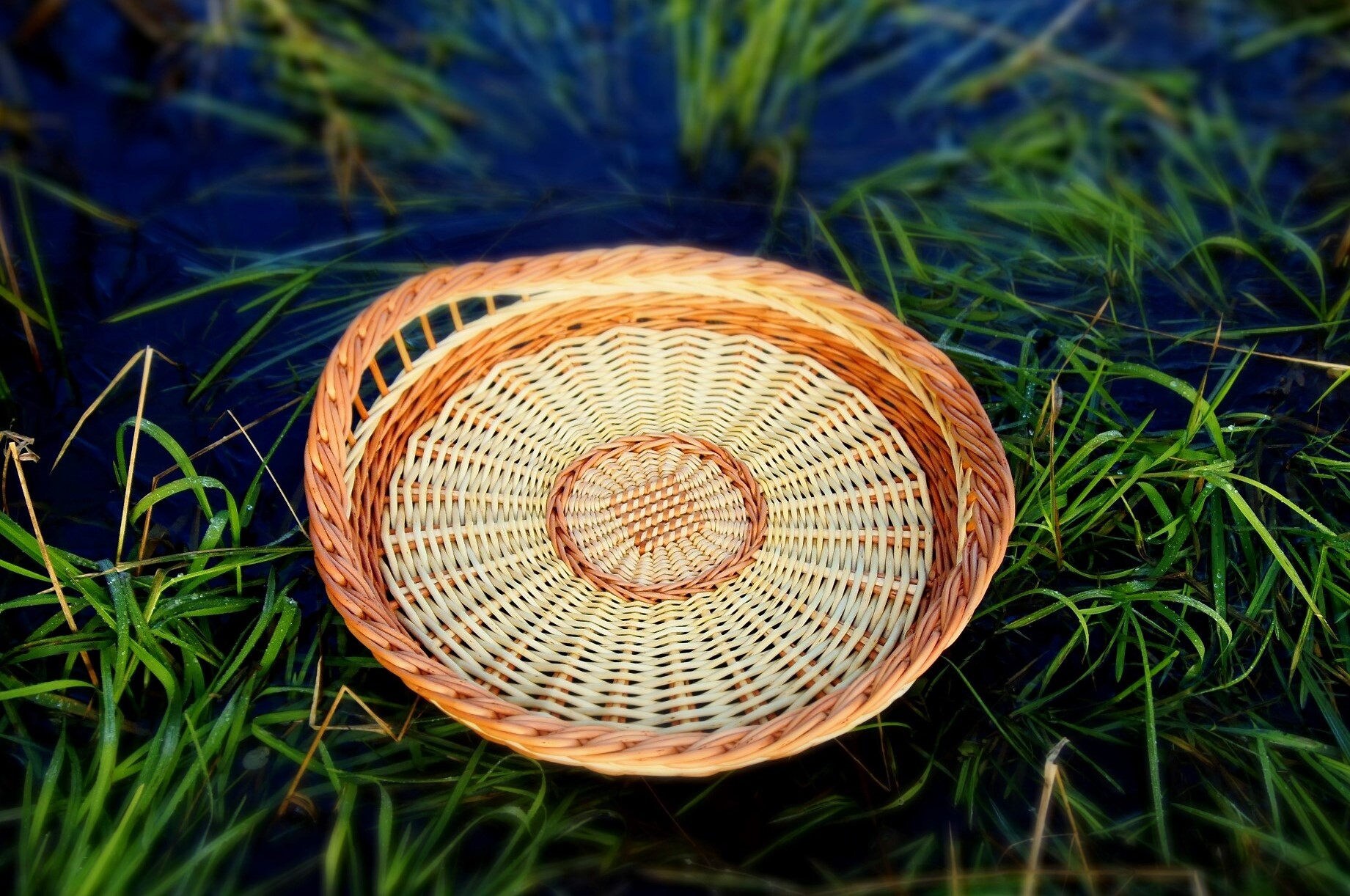 Table Decor, Home Decor, Rustic Interior, Wicker Plate, Serving Tray