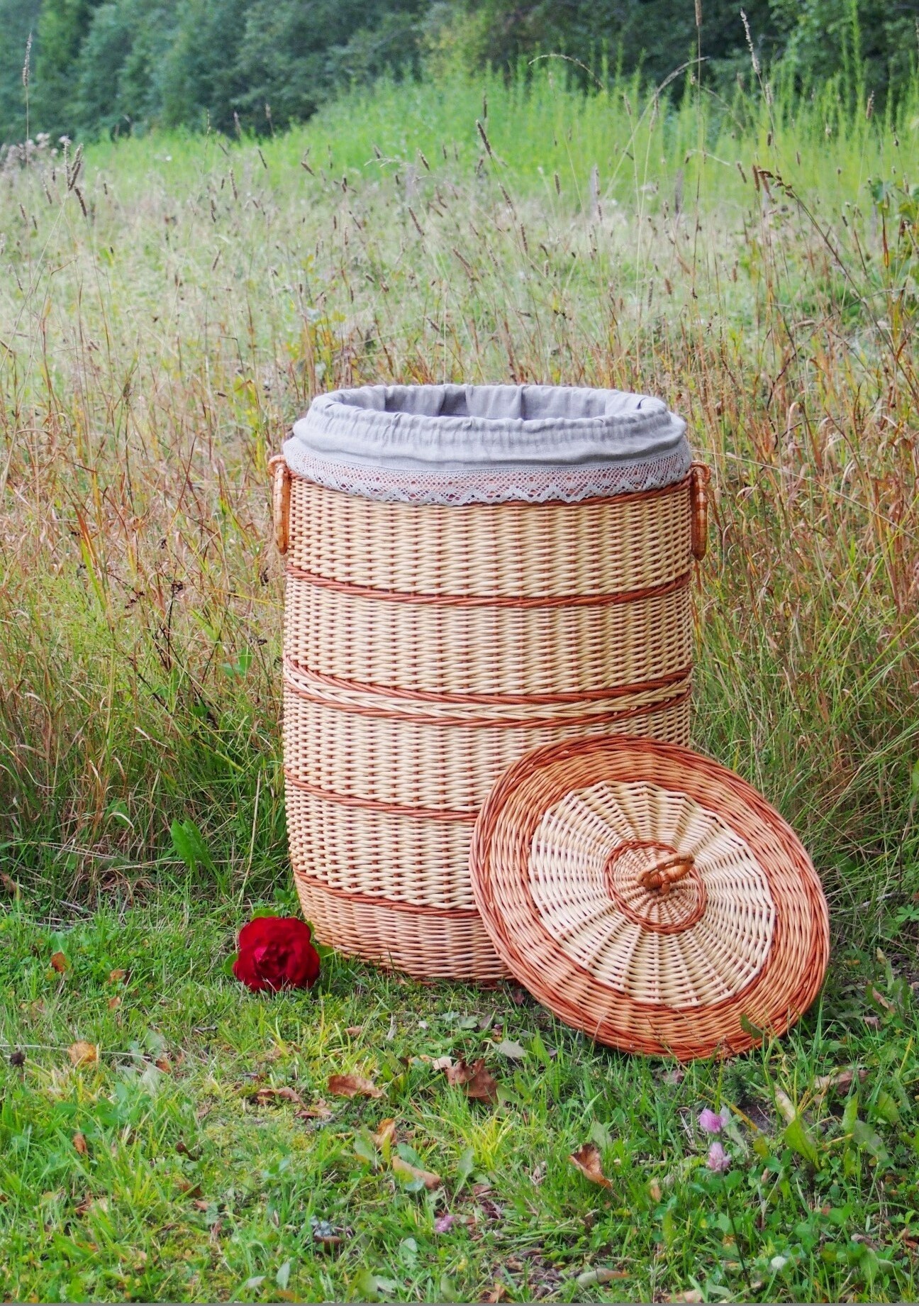 Laundry Hamper Wicker Hamper Wicker Basket Willow Basket Etsy