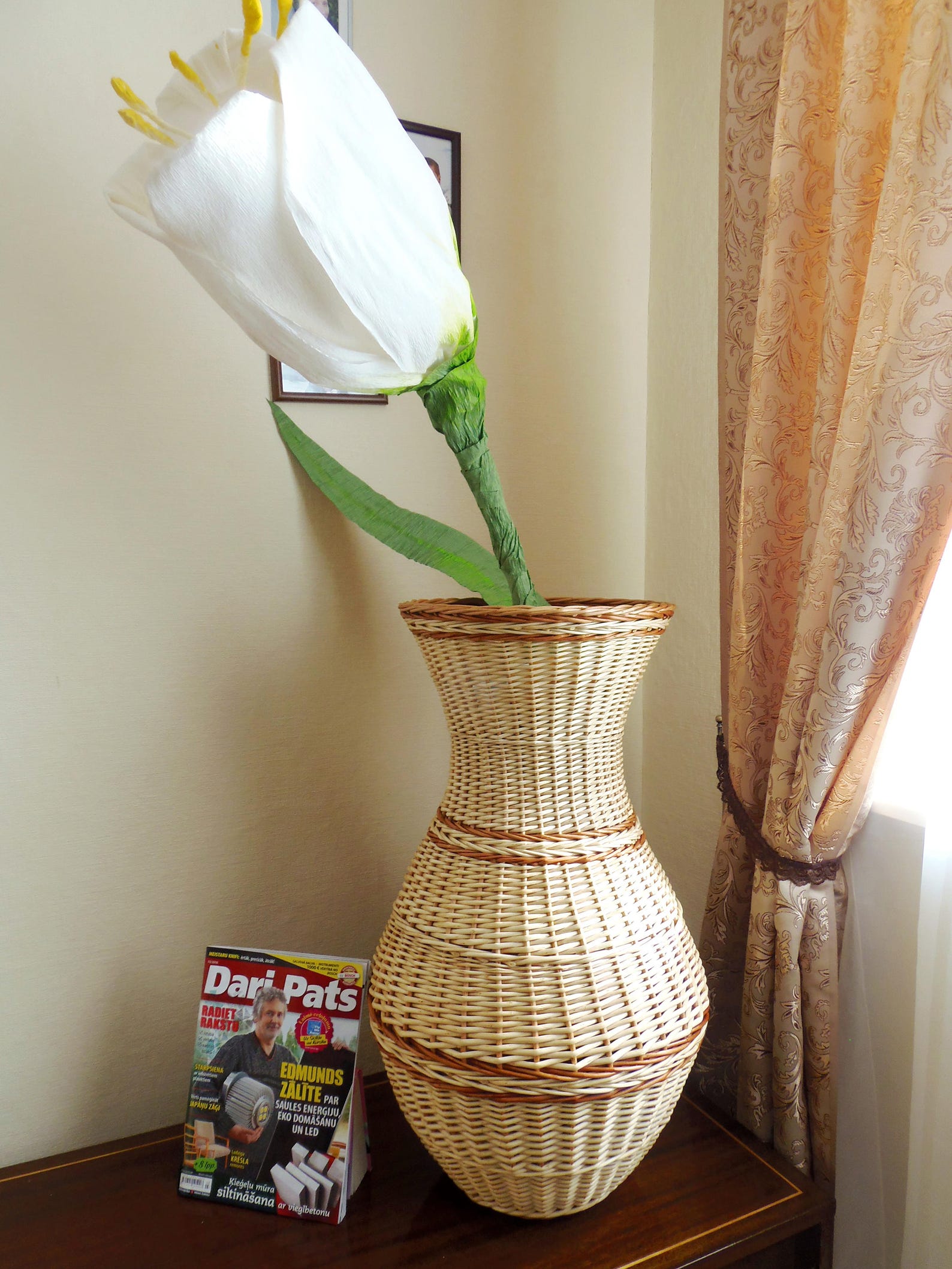 Wicker Vase Umbrella Stand Stick Stand Boho Decor Hallway Etsy