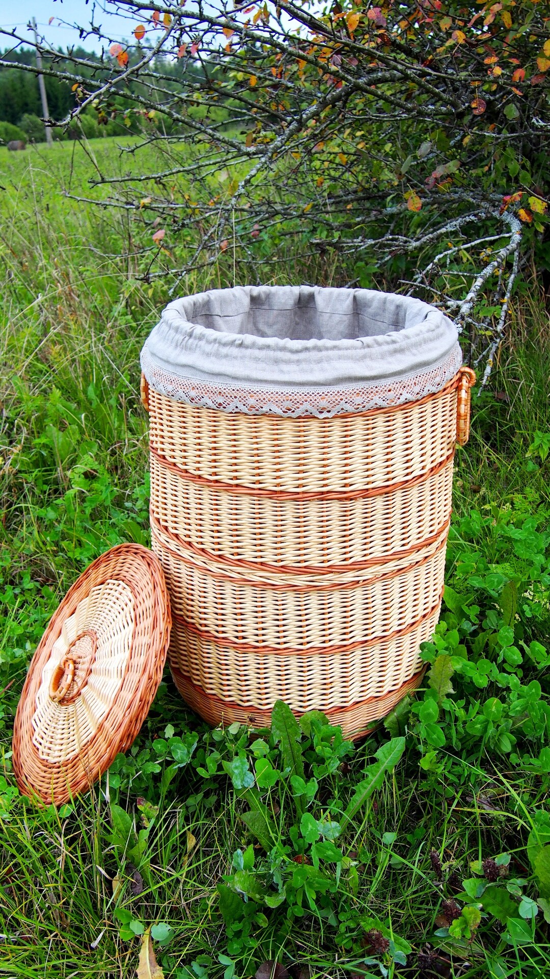 Laundry Hamper Wicker Hamper Wicker Basket Willow Basket Etsy