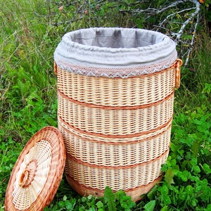 Laundry Hamper, Wicker Hamper, Wicker Basket, Willow Basket, Toy Storage Basket, Willow Storage Bin, Rustic Decor, Storage Basket, Linen