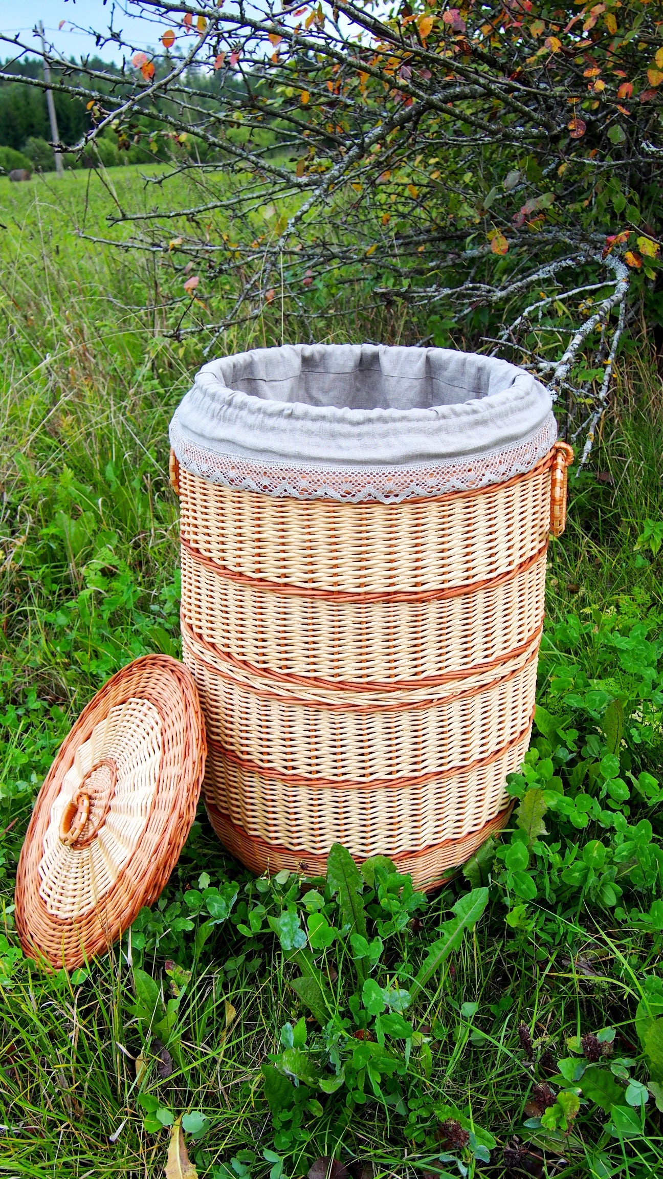 Laundry Hamper Wicker Hamper Wicker Basket Willow Basket Etsy