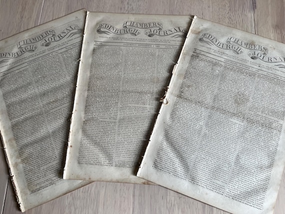 Collection Of Vintage 1834 Chambers Edinburgh Journals.