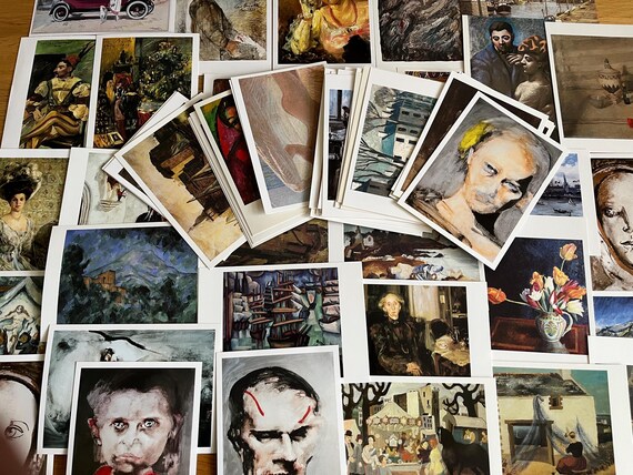 Large Collection Of Museum Art Postcards.