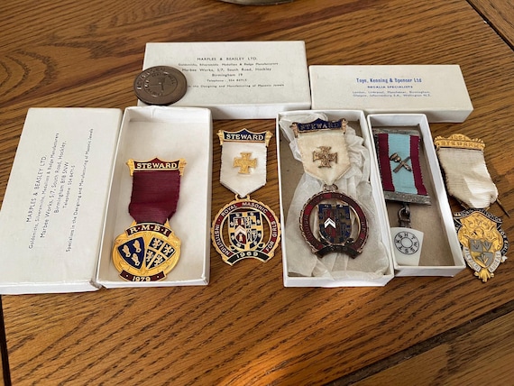 Collection Of Vintage Masonic Medals Plus Masonic Token 1960/70s.