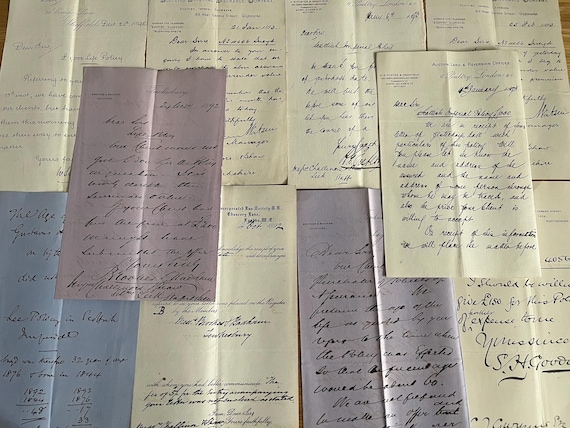 Vintage Victorian Handwritten Letters Collection.