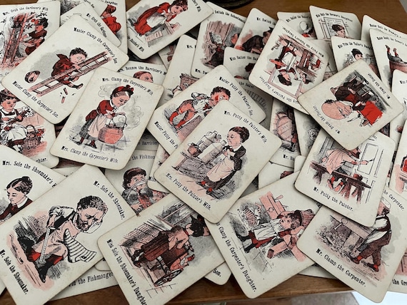 Vintage Pack Of 52 Cheery Family Cards.