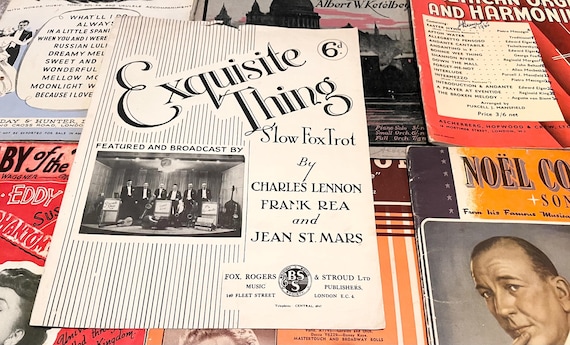 Collection Of Vintage Music Score Ephemera.