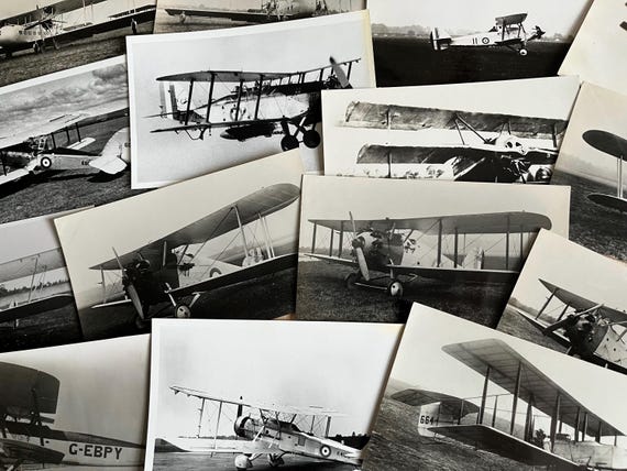 Vintage Bi-Plane Photographs x 15.