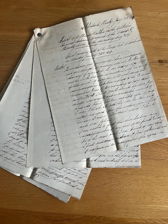 1879 Victorian 7 Page Handwritten Document In Reference To William Malkirk And The waterfall Friendly Society.