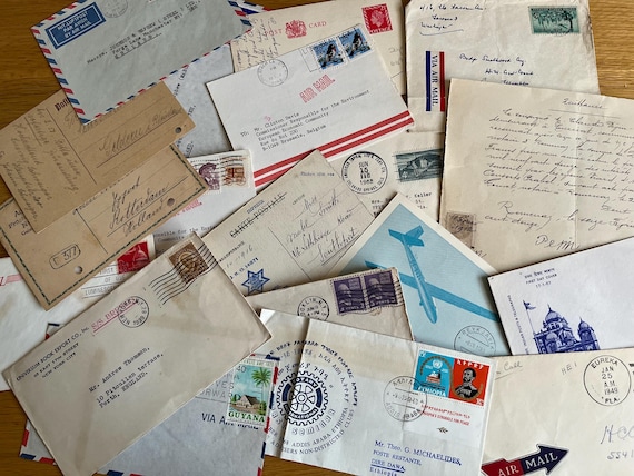 Collection Of Vintage World Envelopes, Postal History.