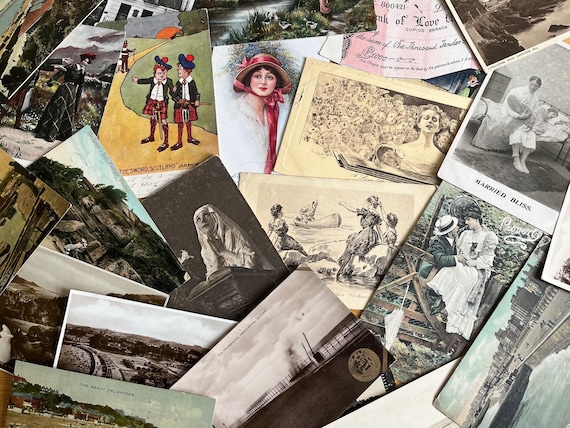 Collection Of 24 Vintage Early Postcards Mixed Themes.