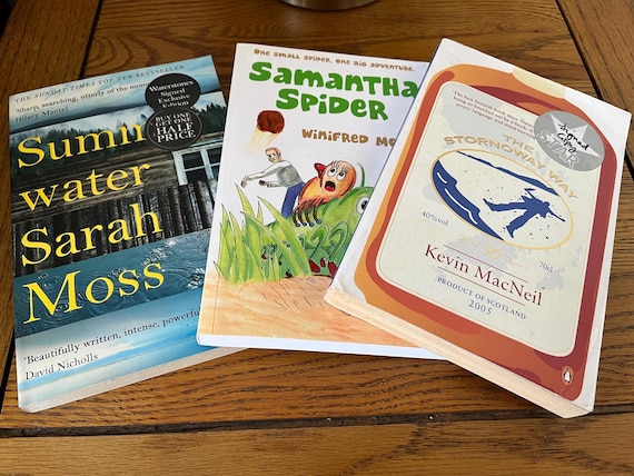 Collection Of Signed Paperback Books, The Stornoway Way ( Kevin MacNeil), Samantha Spider (Winifred Moore), Summer Water ( Sarah Moss).