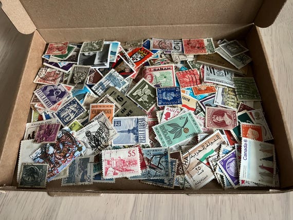 200 Vintage Mixed World Stamps Ideal For Craft Use.
