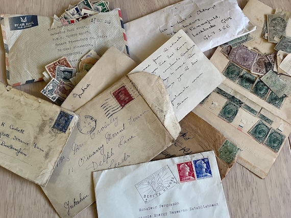 Collection Of Old Stamps And Envelopes, Victorian And Later.