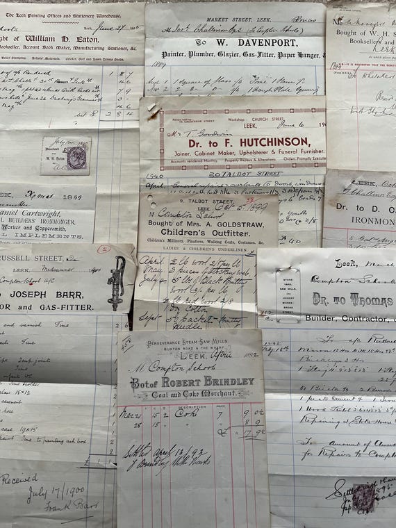 Victorian Invoice Collection.