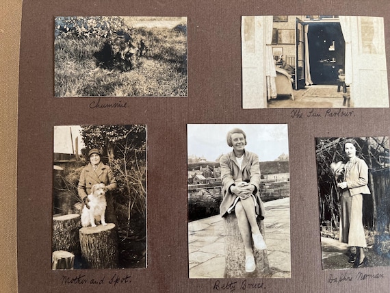 Vintage 1920s Photograph Album With 100 Old People Themed Photos.