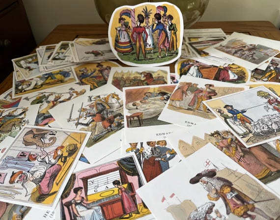 Collection Of Scraps Ideal For Crafting With Kings & Queens, Georgian Characters.