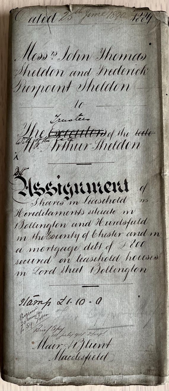 Large 1884 Victorian 25 Paged Handwritten Document.