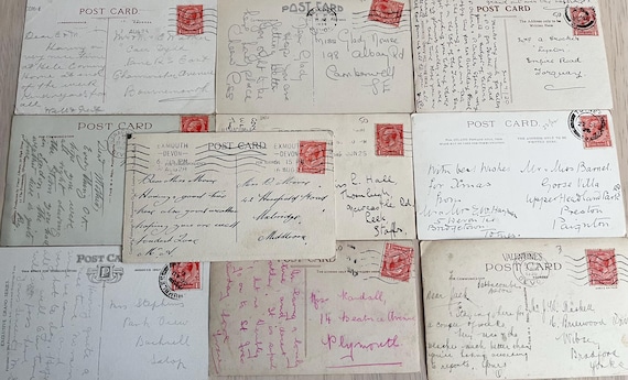 Collection Of Early Stamped Postcards.